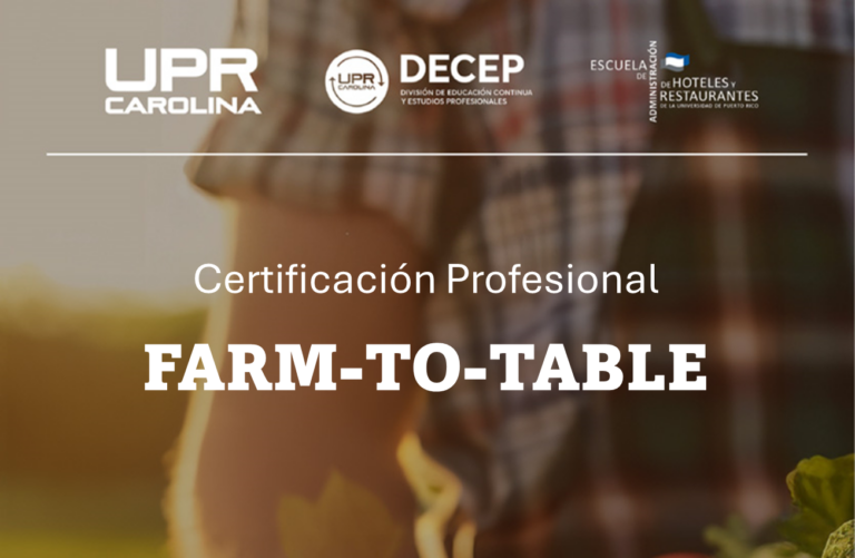 Certificación Profesional Farm-To-Table