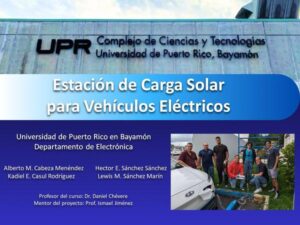 Laminilla de presentacion de la Estación de Carga Solar para Vehículos eléctricos
