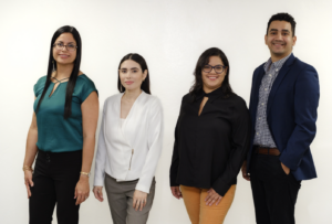 Dra. Maribella Domenech García, Carolina Rivera Crespo, Miosotis Acevedo Esquilín y Leonel Vélez Román