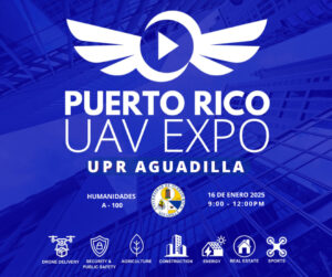 Afiche de Puerto Rico UAV Expo en UPR Aguadilla.